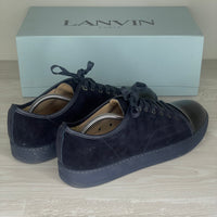 Lanvin Sneakers, 'Navy Suede' Lak Toe (44)