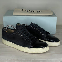 Lanvin Sneakers, 'Black Suede' Lak Toe (43)