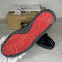 Christian Louboutin Sneakers, 'Black Suede' Junior Spikes (40.5)