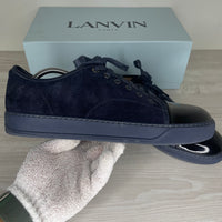 Lanvin Sneakers, 'Navy Suede' Lak Toe (44)