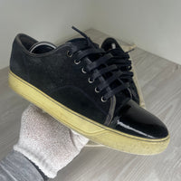 Lanvin Sneakers, 'Black Suede' Lak Toe (43)