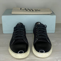 Lanvin Sneakers, 'Black Suede' Lak Toe (43)