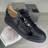 Giuseppe Zanotti, 'Black Leather' Frankie (40)