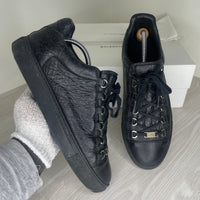 Balenciaga Sneakers, 'Black Leather' Arena (42)