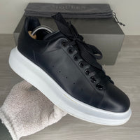 Alexander McQueen Sneakers, 'Black Leather' Oversized (41)