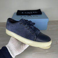 Lanvin Sneakers, Dark Blue Suede 'Mat Toe' (40)
