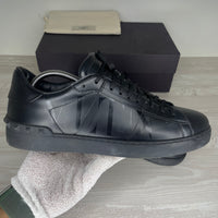 Valentino Sneakers, 'Black Leather' VLTN Open (44)