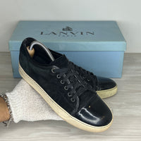 Lanvin Sneakers, Herre 'Navy Suede' Lak Toe (39) 🪝