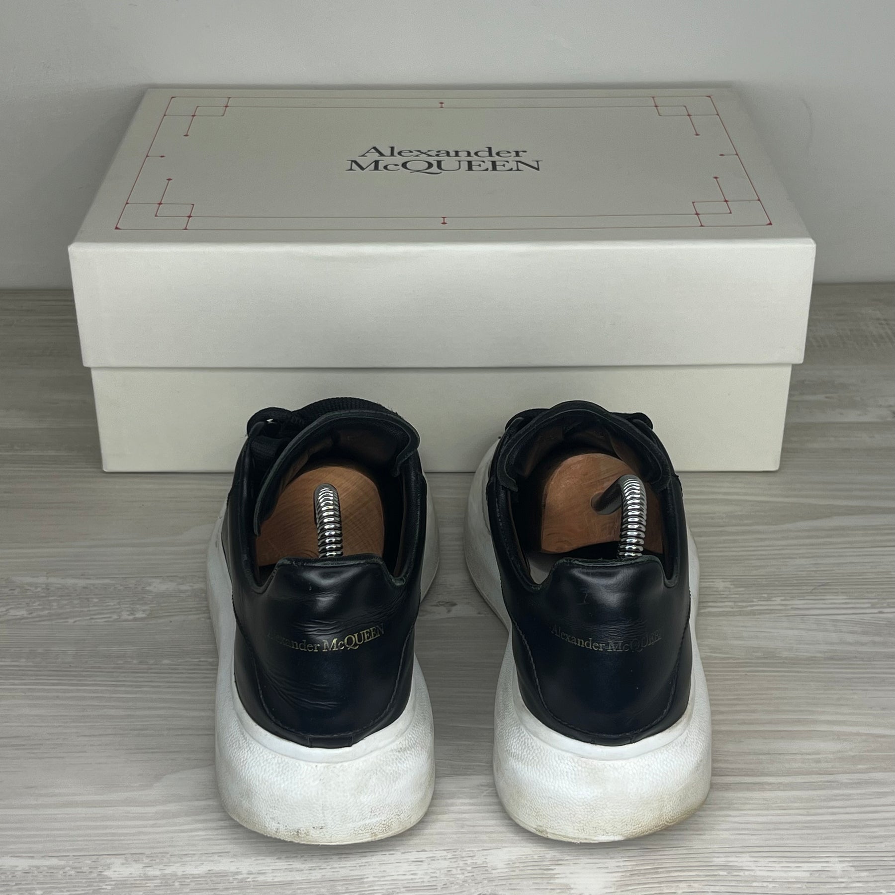 Alexander McQueen Sneakers, Herre 'Sort' Læder Oversized (40) 🪩