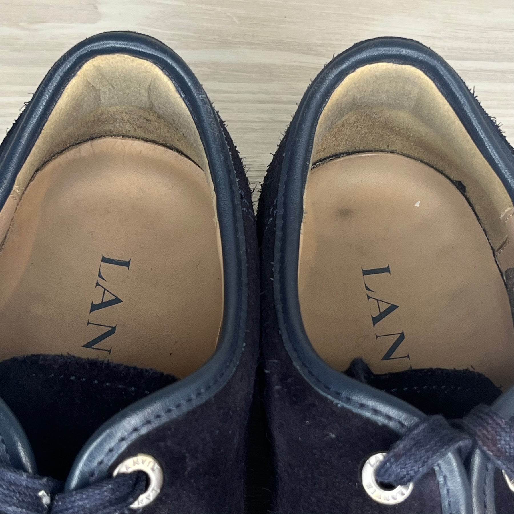 Lanvin Sneakers, Herre 'Navy Suede' Mat Toe (42) 😩