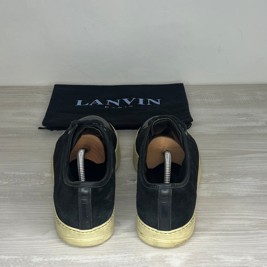 Lanvin Sneakers, Herre 'Sort' Ruskind Lak Toe (44) 🐾