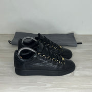 Balenciaga Sneakers, Arena 'Sort' Læder Low Top (37) 🥷🏻