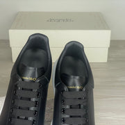 Alexander McQueen Sneakers, Herre 'Sort' Læder Oversized (43.5) 💂🏽‍♂️