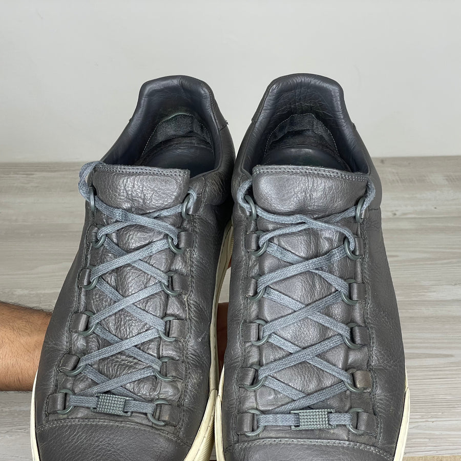 Balenciaga Sneakers, 'Grå Læder' Low Top (43) 🔘