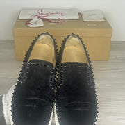Christian Louboutin Sneakers, Herre 'Sort' Ruskind Pik Boat (41) ⭐️
