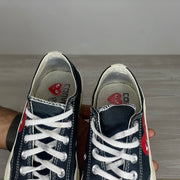 Comme Des Garçons Play X Converse Sneakers, 'Sort Stof' Chuck Taylor Low (37.5) 🧁