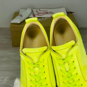 Christian Louboutin Sneakers, 'Neon Grøn / Sulfure' Rantulow Orlato Flat Suede (41)
