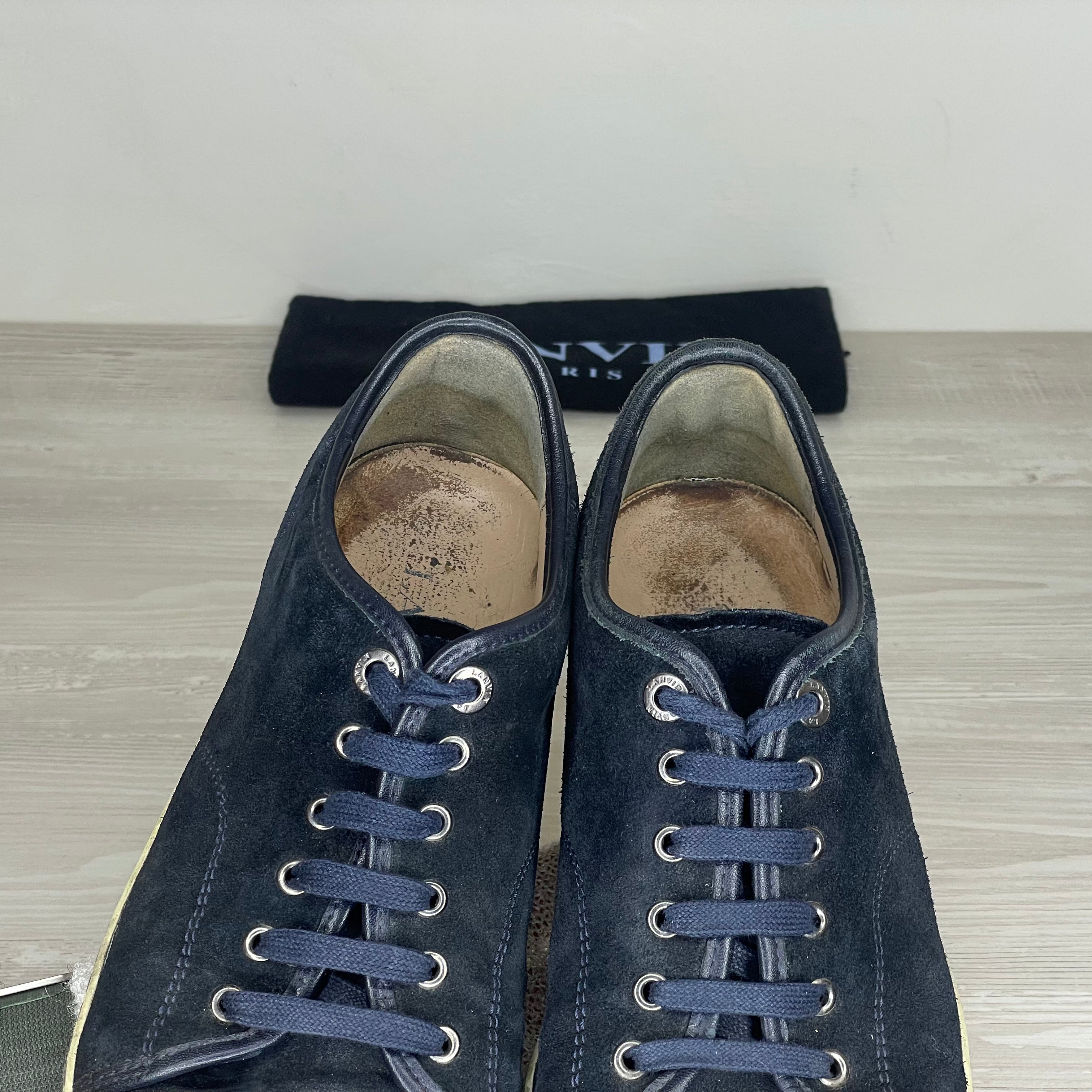 Lanvin Sneakers, Herre 'Mørkeblå' Lak Toe (43) ⛑️