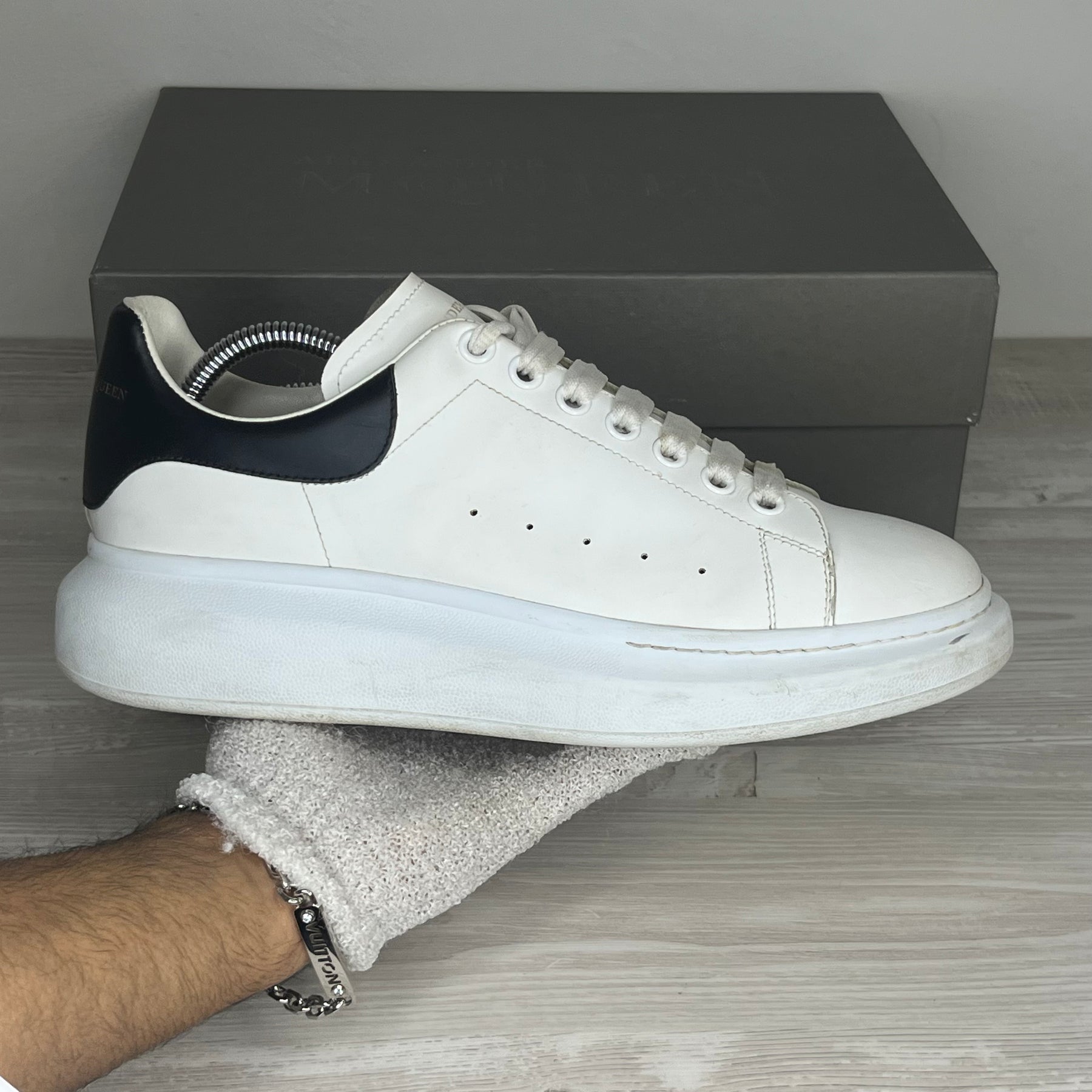 Alexander McQueen Sneakers, Herre Oversized 'Hvid' Læder (43) 🔌