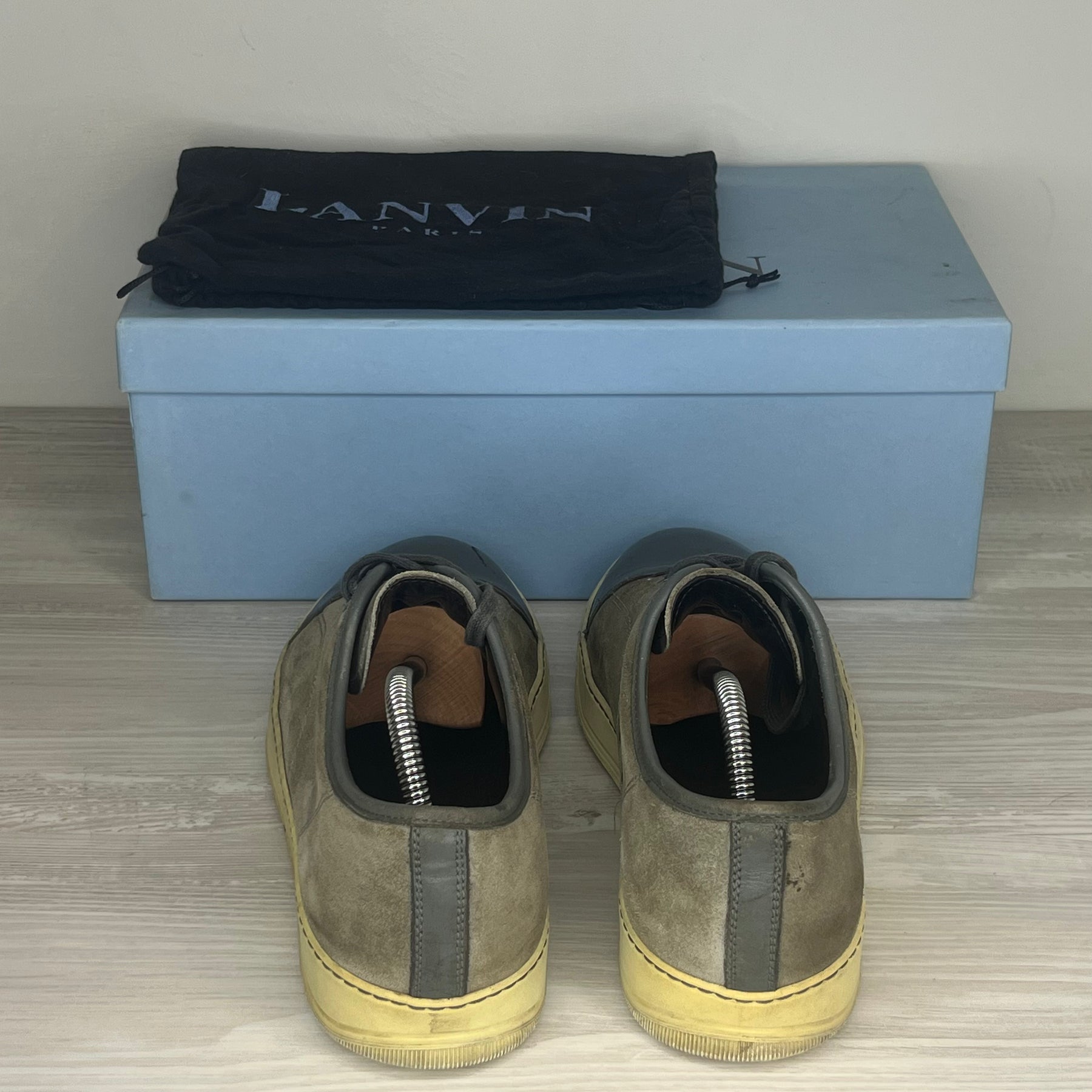 Lanvin Sneakers, Herre ‘Grey Suede' Lak Toe (43) 🐘