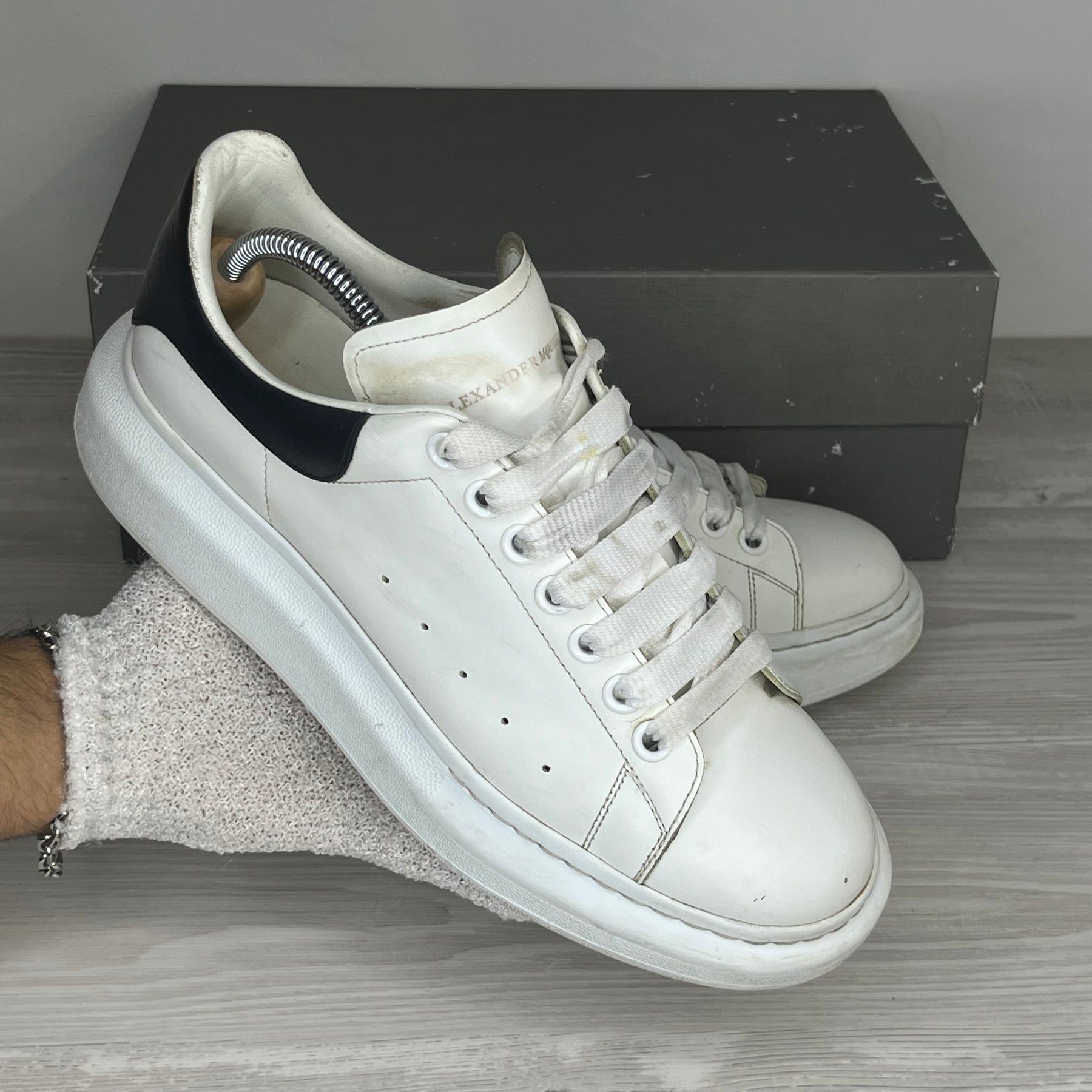 Alexander McQueen Sneakers, Herre Oversized 'Hvid' Læder (42) 🪩