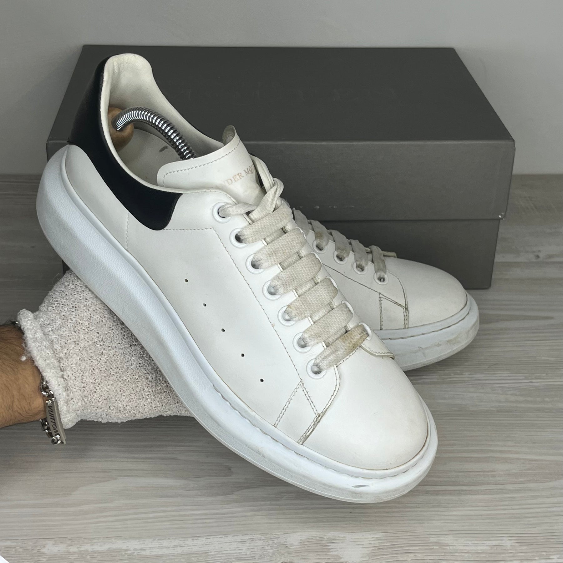 Alexander McQueen Sneakers, Herre Oversized 'Hvid' Læder (43) 🔌