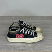 Comme Des Garçons Play X Converse Sneakers, 'Sort Stof' Chuck Taylor Low (37.5) 🧁