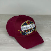 Dsquared2 Cap, Unisex 'Bordeaux Rød' Football Club (Onesize) 👒