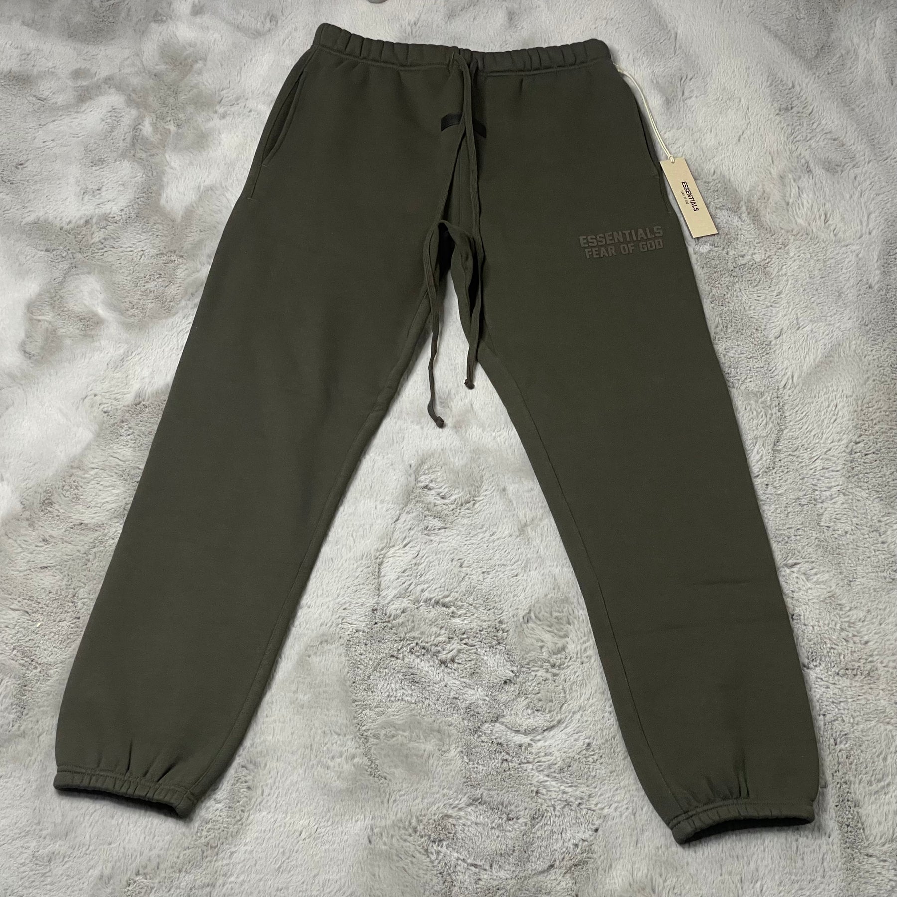 Fear of God Essentials Bukser, Herre Sweatpants Drawstring Lounge Pants 'Off Black' (Small) ⌚️