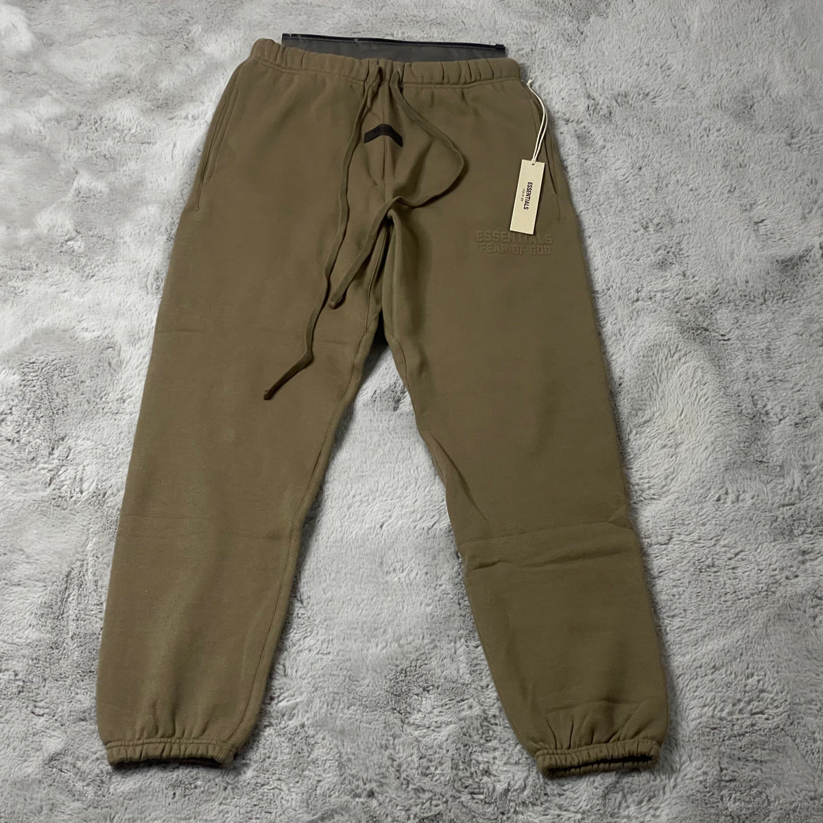 Fear of God Essentials Bukser, Herre Sweatpants Drawstring Lounge Pants 'Wood / Brun' (Small) ⌚️