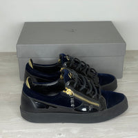 Giuseppe Zanotti Sneakers, 'Frankie' Low May Lond w. Navy Velour (43) 📓
