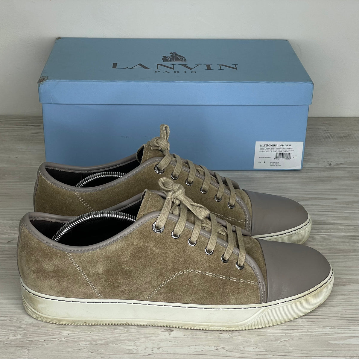 Lanvin Sneakers, Herre 'Beige' Mat Toe (45) 🏀