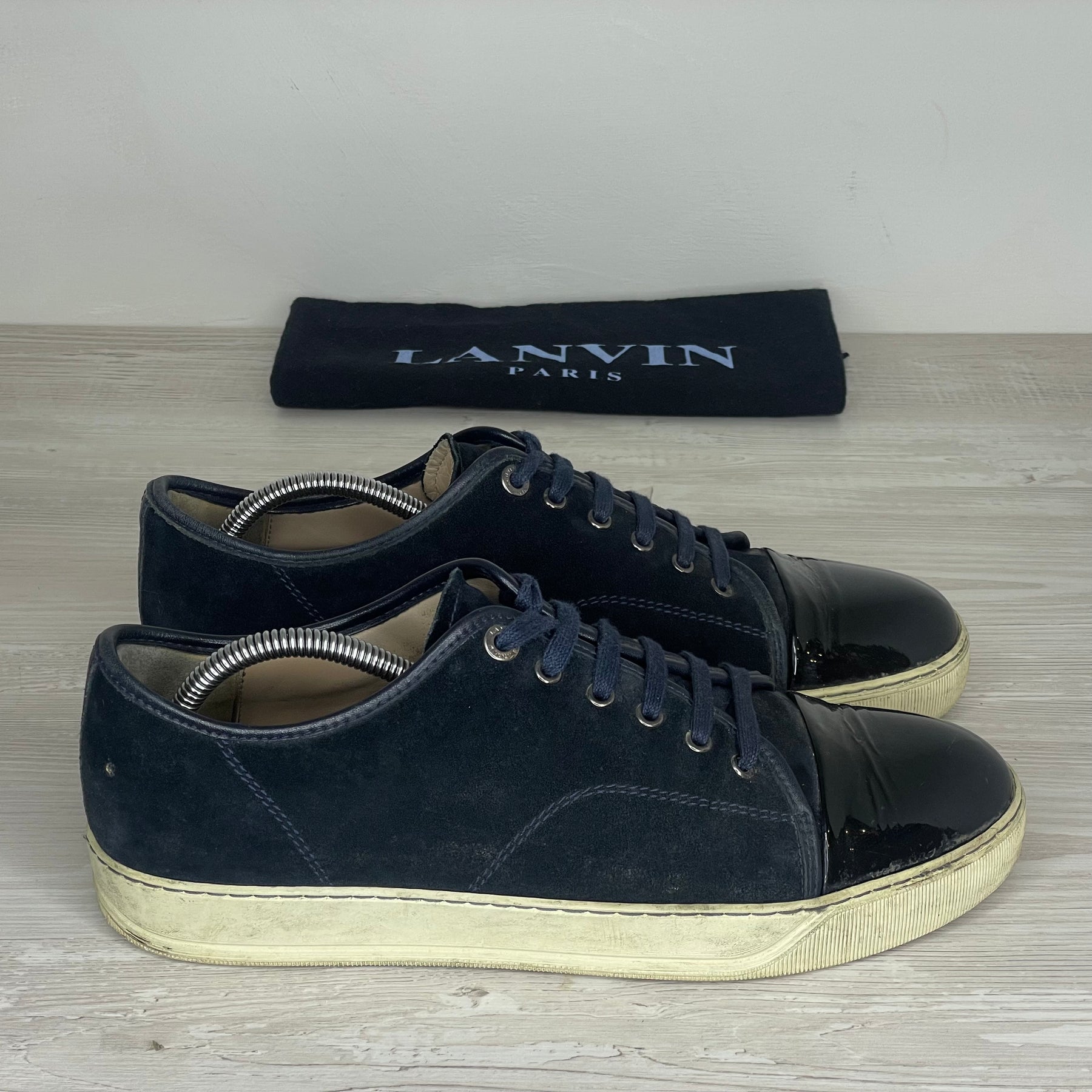 Lanvin Sneakers, Herre 'Mørkeblå' Lak Toe (43) ⛑️