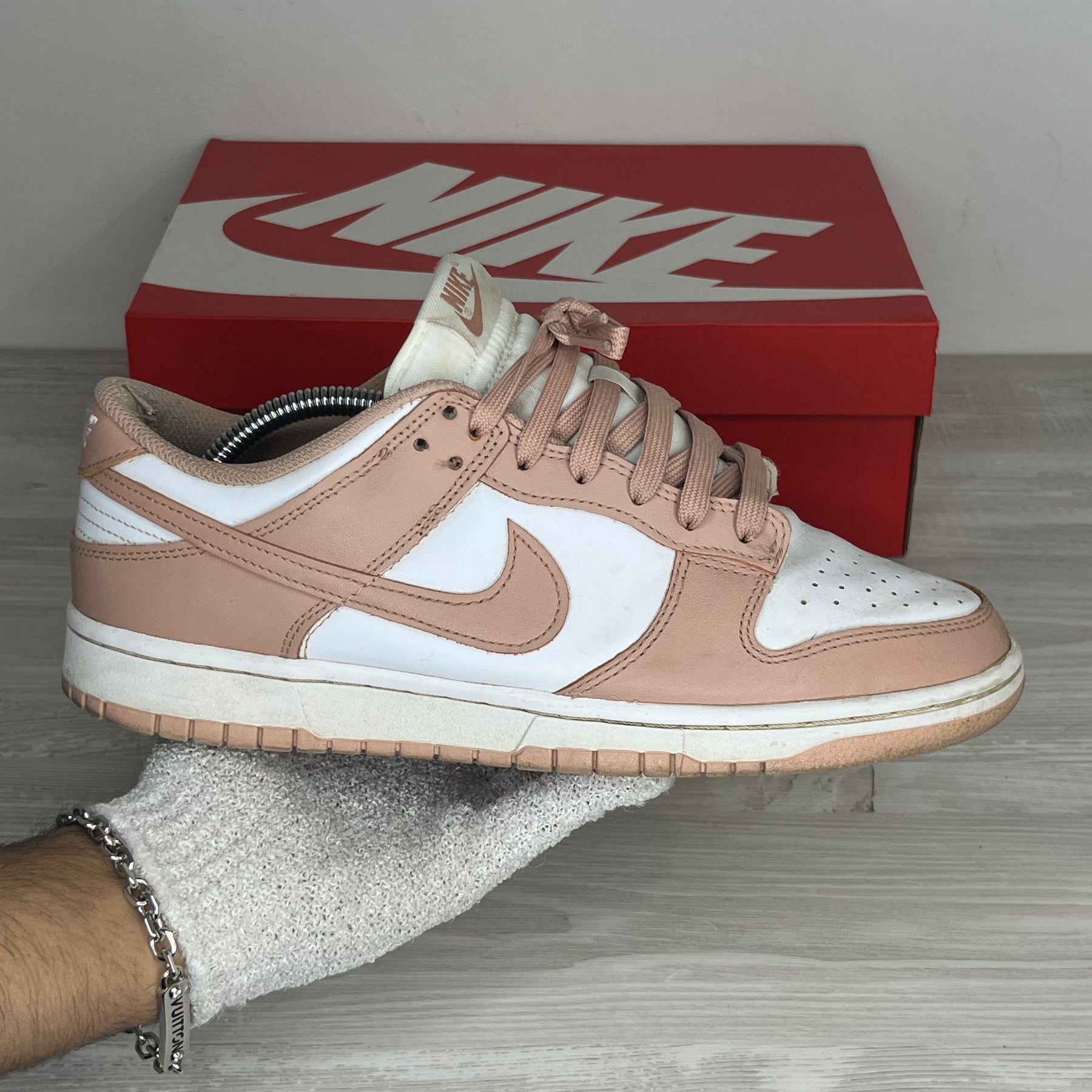 Nike Sneakers, Herre 'Rose Whisper' Dunk Low (43) 🏵️
