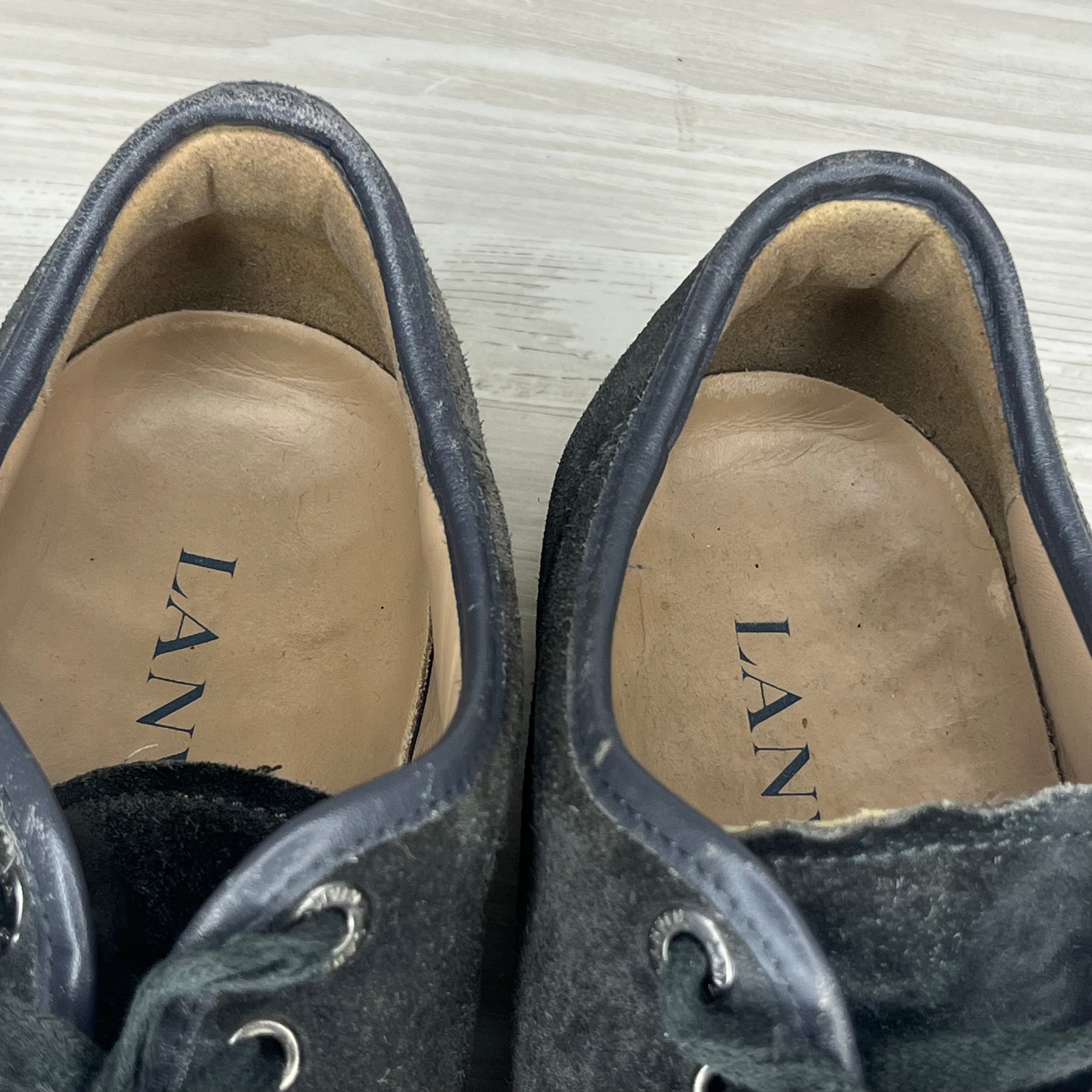 Lanvin Sneakers, Herre 'Grå' Ruskind Lak Toe (41) 😦