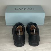 Lanvin Sneakers, Herre 'Sort Læder' Mat Toe (43) 🪨