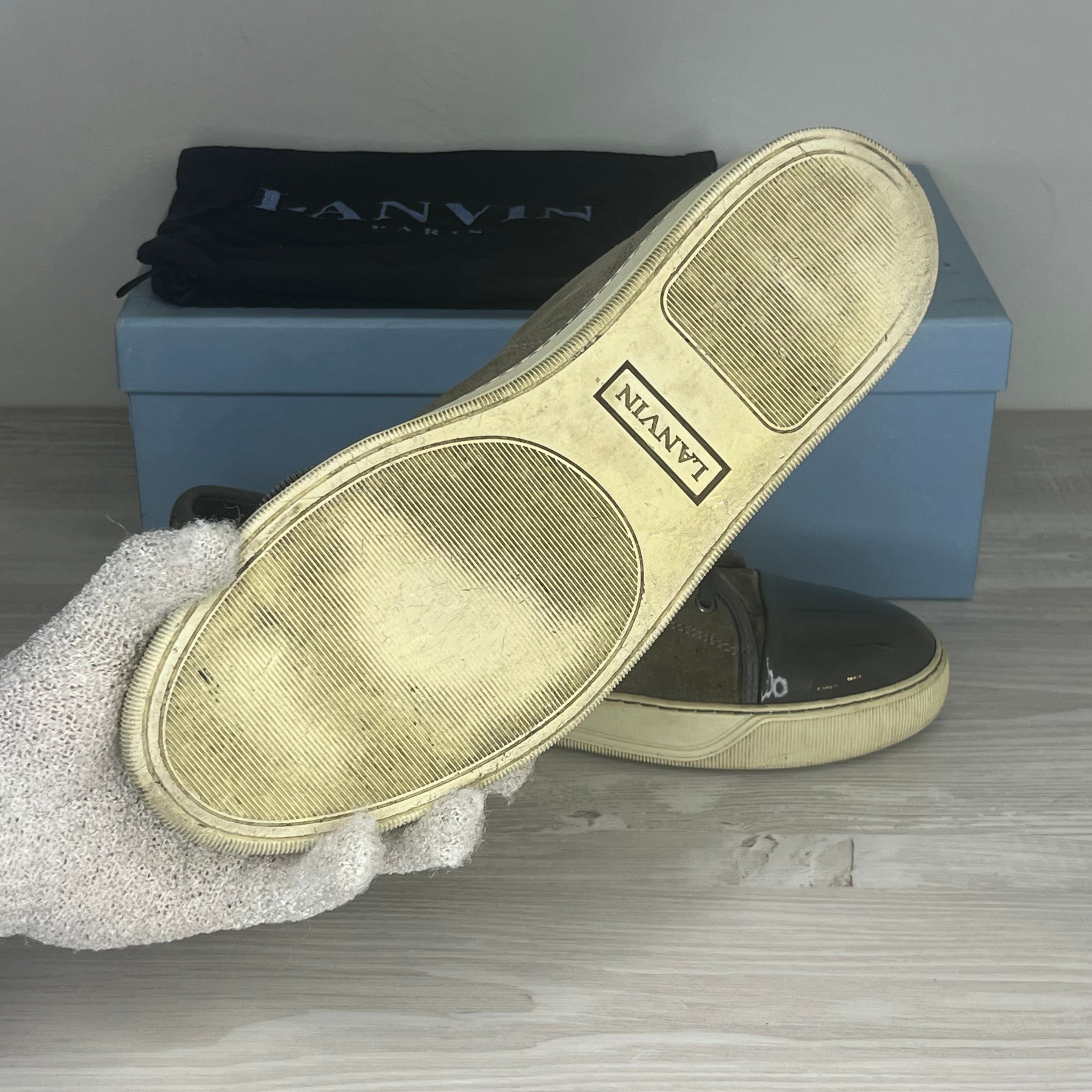 Lanvin Sneakers, Herre ‘Grey Suede' Lak Toe (43) 🐘