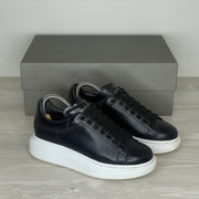 Alexander McQueen Sneakers, 'Sort Læder' Oversized (36.5) 🐼
