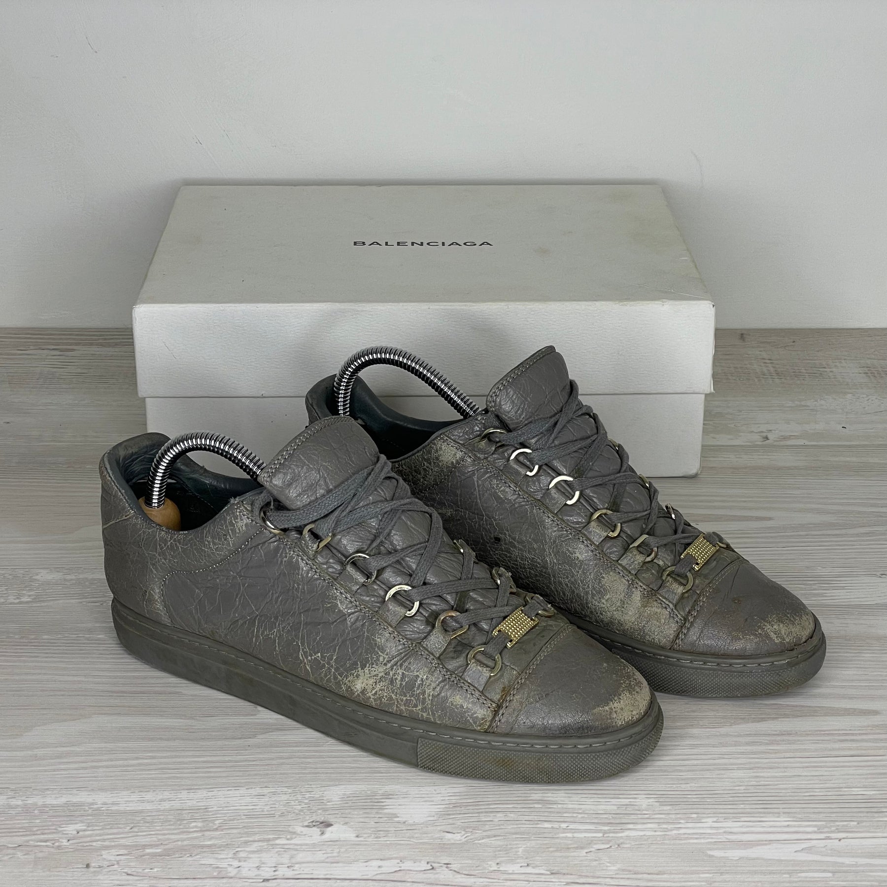 Balenciaga Sneakers, 'Grå Læder' Arena (39) 🐺