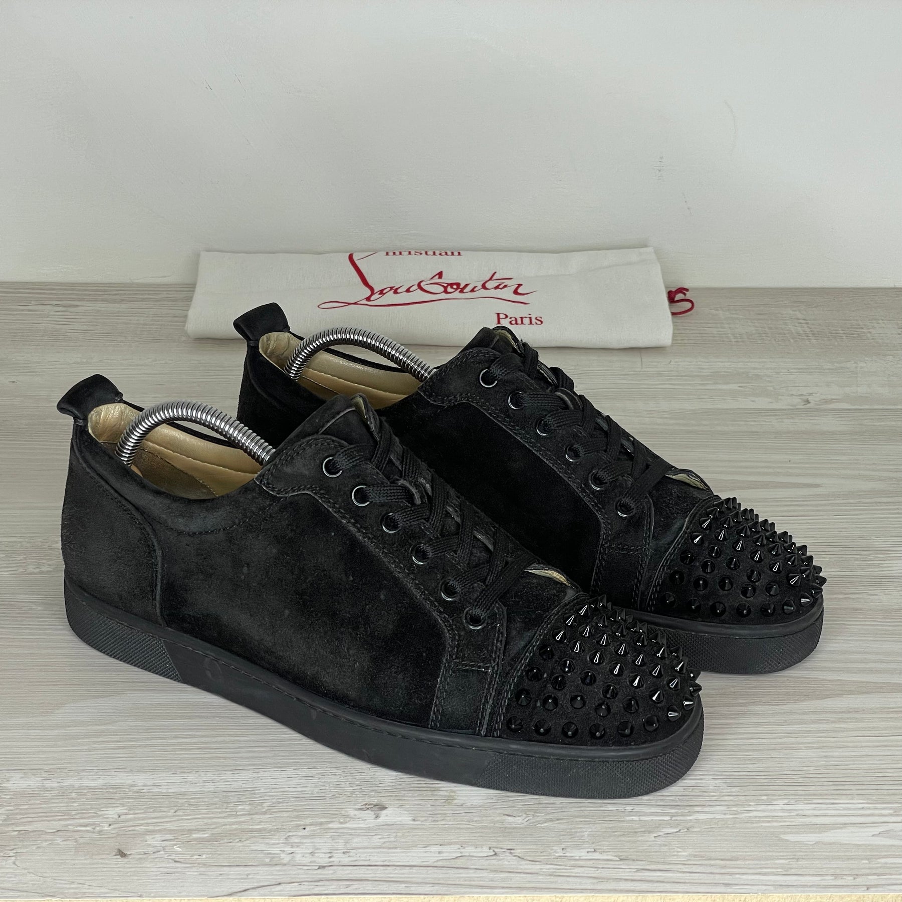 Christian Louboutin Sneakers, Herre 'Sort' Ruskind Junior Spikes (43) 😋