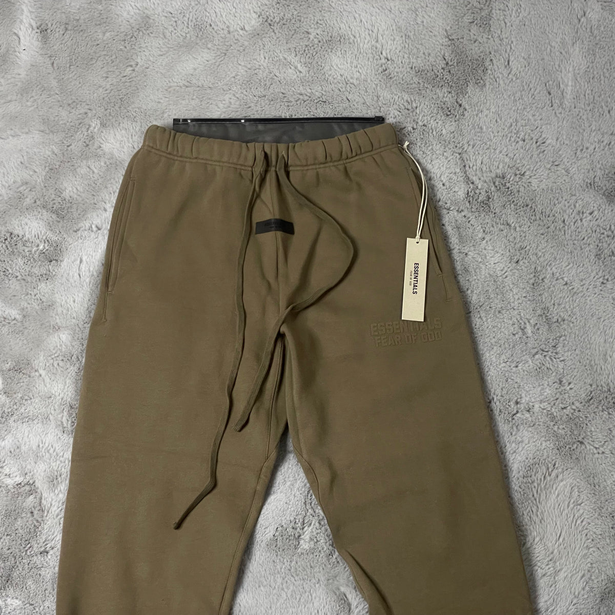 Fear of God Essentials Bukser, Herre Sweatpants Drawstring Lounge Pants 'Wood / Brun' (Small) ⌚️