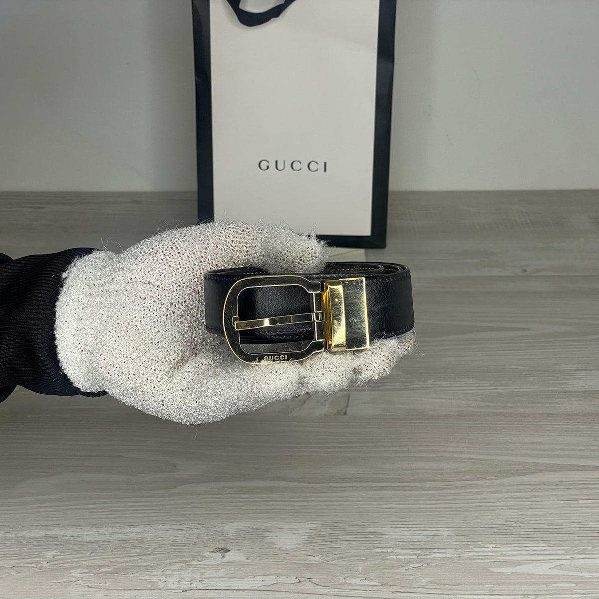 Gucci Bælte, 'Sort / Brun' Reversible (80 / 30) 🤎