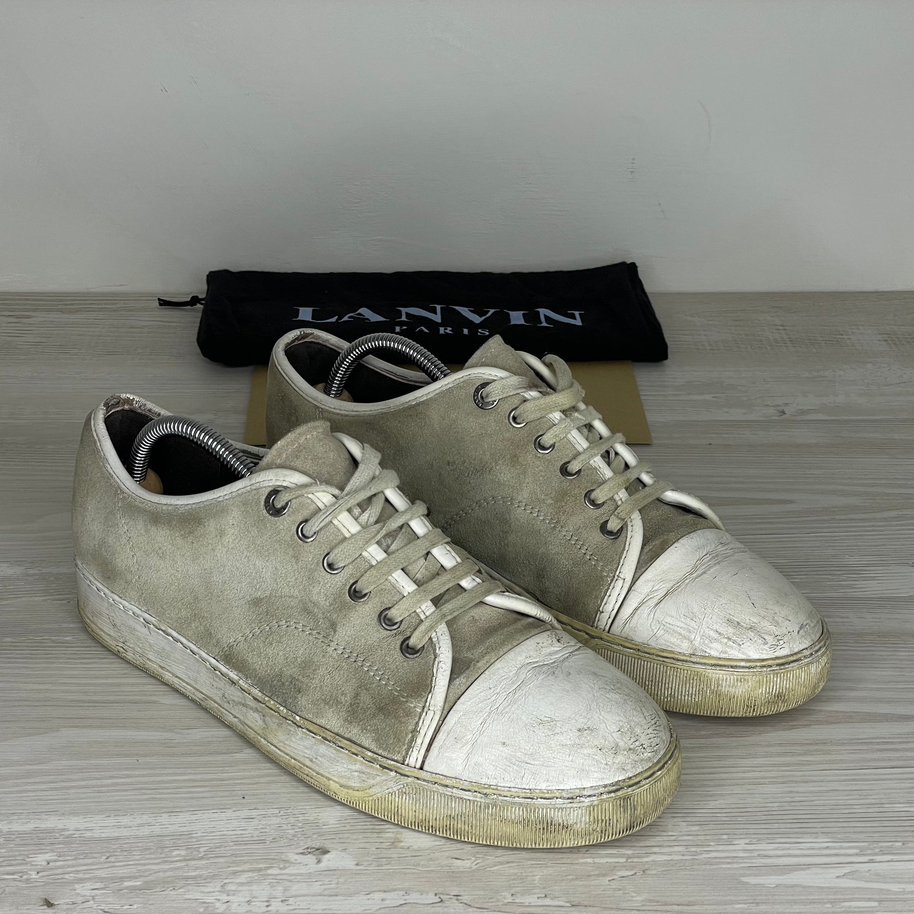 Lanvin Sneakers, Herre 'Beige' Mat Toe (42) 🥯