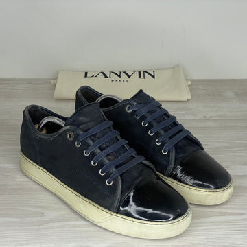 Lanvin Sneakers, Herre 'Blå' Ruskind Lak Toe (42) 🏵️