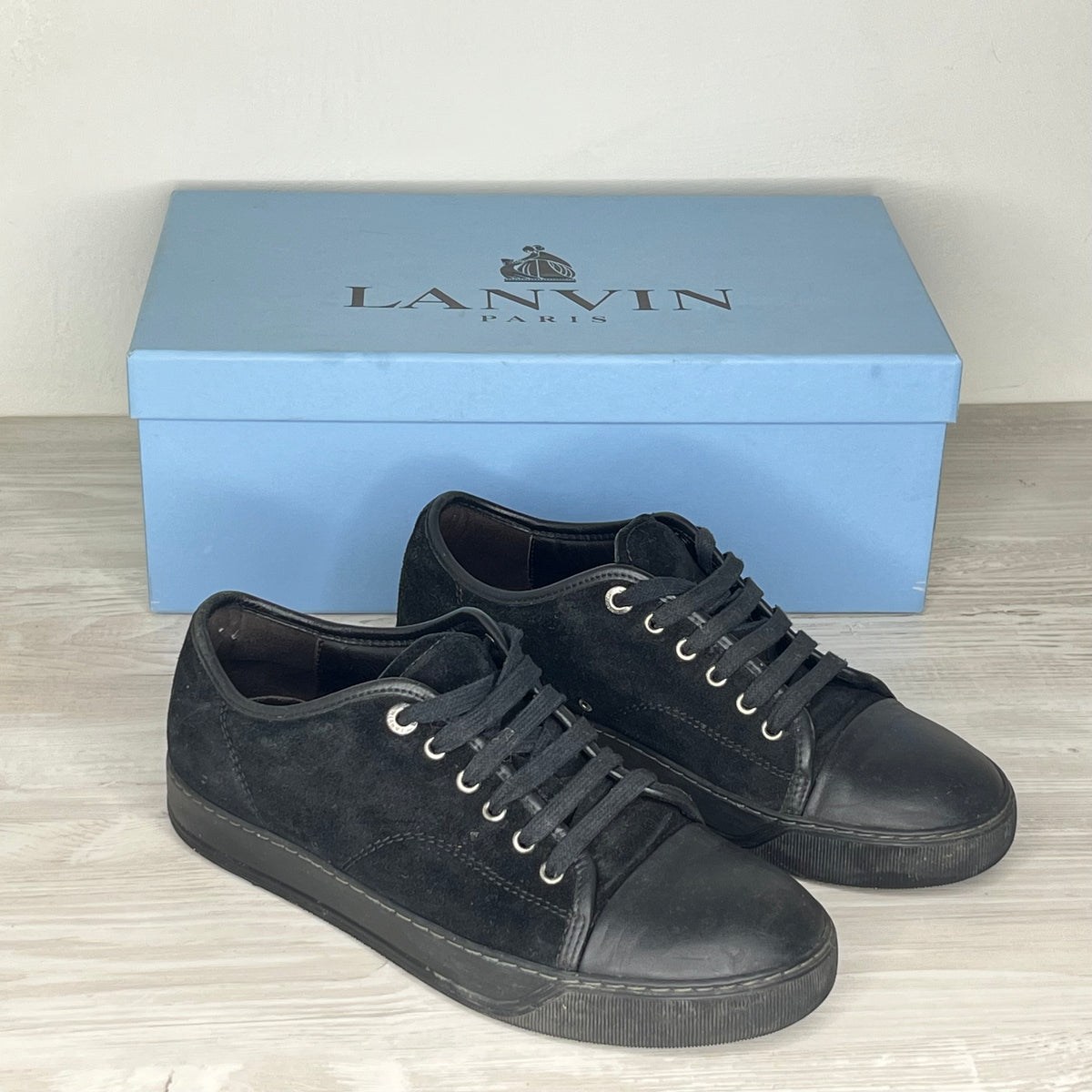 Lanvin Sneakers, Herre 'Black' Mat Toe (40)