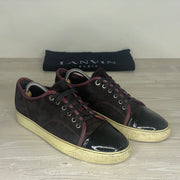 Lanvin Sneakers, Herre 'Bordeaux Ruskind' Lak Toe (42) 🥀
