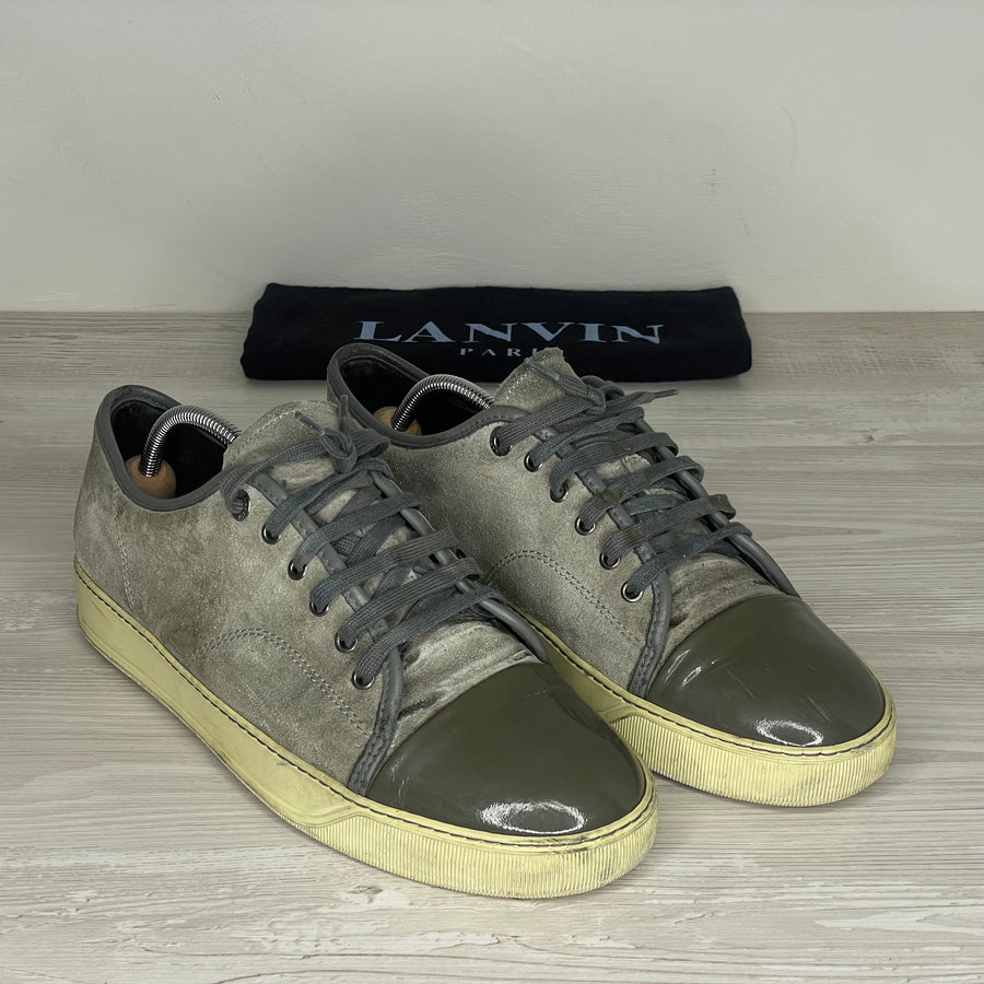 Lanvin Sneakers, Herre 'Grå' Ruskind Lak Toe (43) 🩶