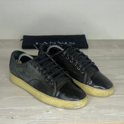 Lanvin Sneakers, Herre 'Sort Ruskind' Lak Toe (42) ⭐️