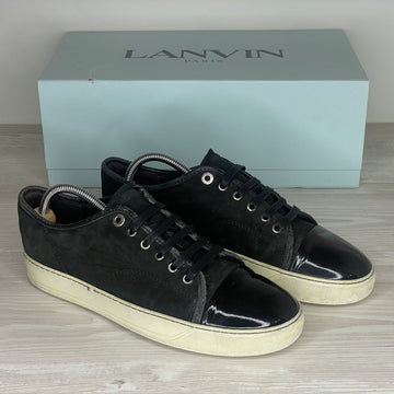 Lanvin Sneakers, Herre 'Sort' Ruskind Lak Toe (40) 🧽