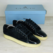 Lanvin Sneakers, 'Sort Ruskind' Lak Toe (41) 🍁